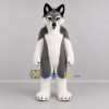 Custom Gray and White Wolf Mascot Costume Adult Full Body Suit for Wildlife Events