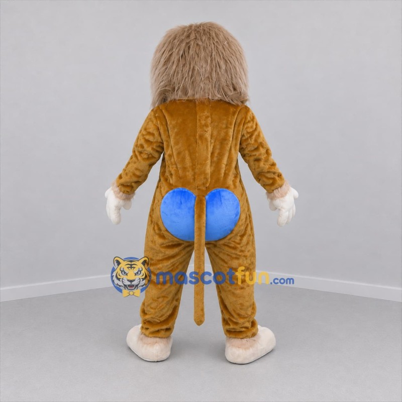 Custom Brown and Blue Mandrill Mascot Costume Adult Full Body Suit for Zoo Events