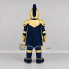Custom Gold and Blue Knight Mascot Costume Adult Full Body Suit for Medieval Festivals
