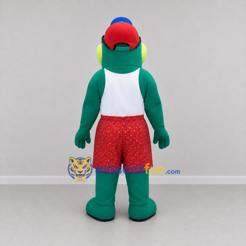 Custom Green and Red Crocodile Mascot Costume Adult Full Body Suit for Summer Events