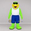 Custom Green and Blue Crocodile Mascot Costume Adult Full Body Suit for Summer Events