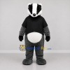 Custom Gray and Black Badger Mascot Costume Adult Full Body Suit for School Events