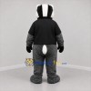 Custom Gray and Black Badger Mascot Costume Adult Full Body Suit for School Events