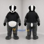 Custom Gray and Black Badger Mascot Costume Adult Full Body Suit for School Events