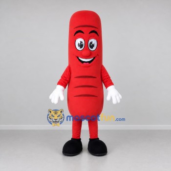 Custom Red Sausage Mascot Costume Adult Full Body Suit for Food Festivals