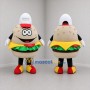 Custom Tan and Yellow Cheeseburger Mascot Costume Adult Full Body Suit for Restaurant Promotions
