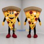 Custom Yellow and Brown Pizza Slice Mascot Costume Adult Full Body Suit for Restaurant Promotions