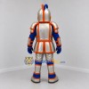Custom Silver and Orange Knight Mascot Costume Adult Full Body Suit for Medieval Festivals