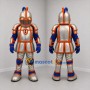 Custom Silver and Orange Knight Mascot Costume Adult Full Body Suit for Medieval Festivals