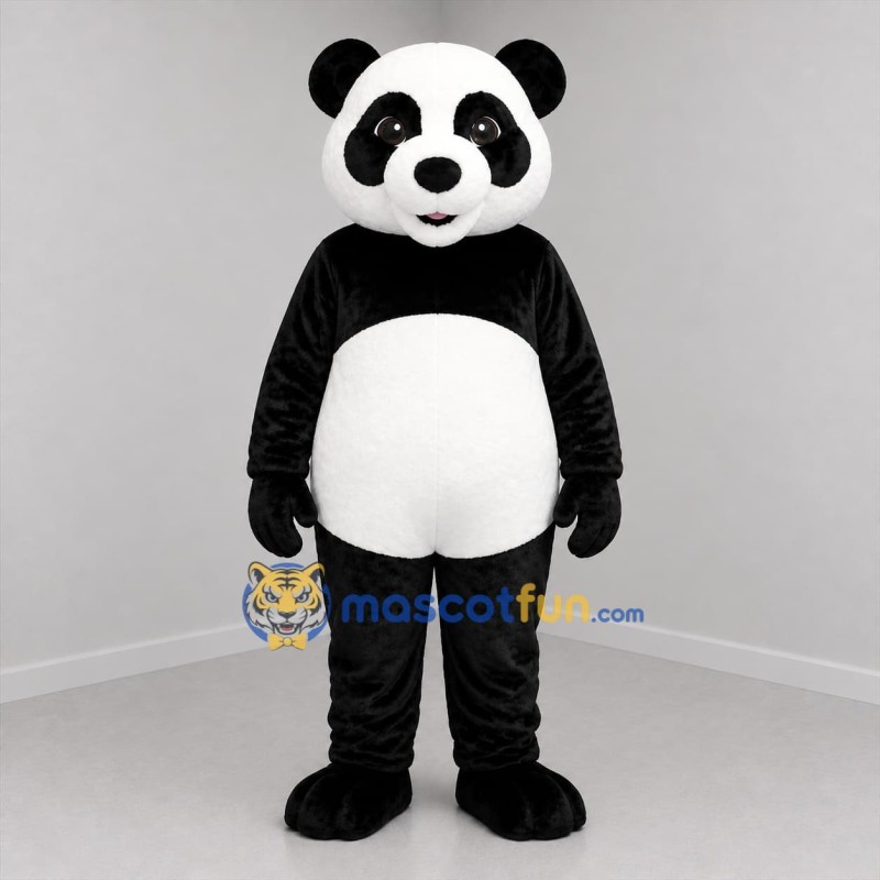 Custom Black and White Panda Mascot Costume Adult Full Body Suit for Zoo Events