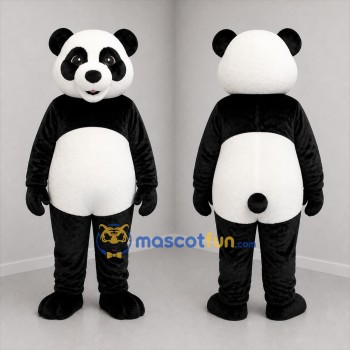 Custom Black and White Panda Mascot Costume Adult Full Body Suit for Zoo Events