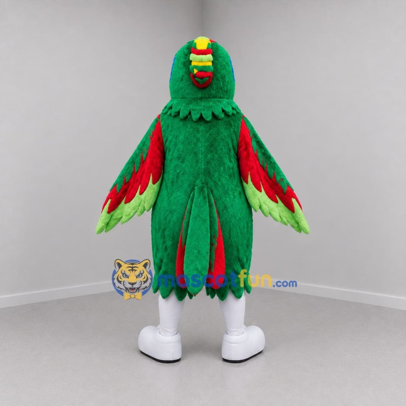 Custom Green and Yellow Parrot Mascot Costume Adult Full Body Suit for Tropical Events