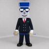 Custom Gray and Blue Technology Character Mascot Costume Adult Full Body Suit for Trade Shows