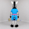 Custom Black and Blue Zebra Mascot Costume Adult Full Body Suit for School Events
