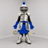 Custom Silver and Blue Knight Mascot Costume Adult Full Body Suit for Medieval Festivals