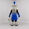 Custom Silver and Blue Knight Mascot Costume Adult Full Body Suit for Medieval Festivals