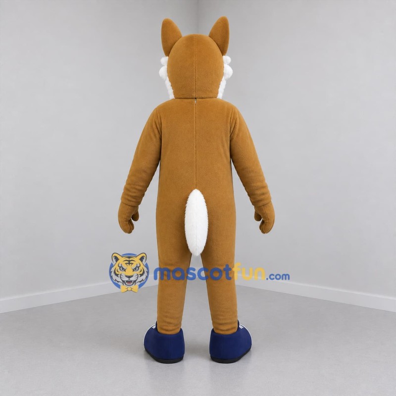 Custom Tan and White Dog Mascot Costume Adult Full Body Suit for Pet Events