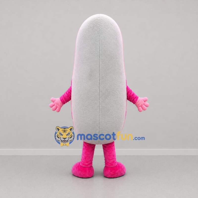 Custom Pink and White Slipper Mascot Costume Adult Full Body Suit for Retail Promotions
