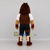 Custom Brown and White Adventurer Lion Mascot Costume Adult Full Body Suit for Adventure Events
