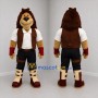 Custom Brown and White Adventurer Lion Mascot Costume Adult Full Body Suit for Adventure Events