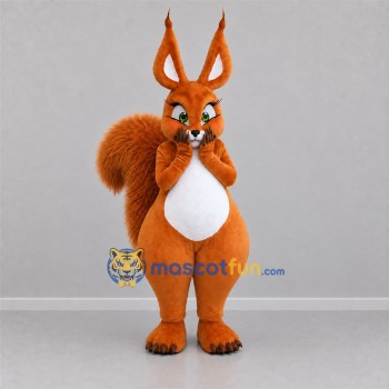 Custom Orange and White Squirrel Mascot Costume Adult Full Body Suit for Nature Events