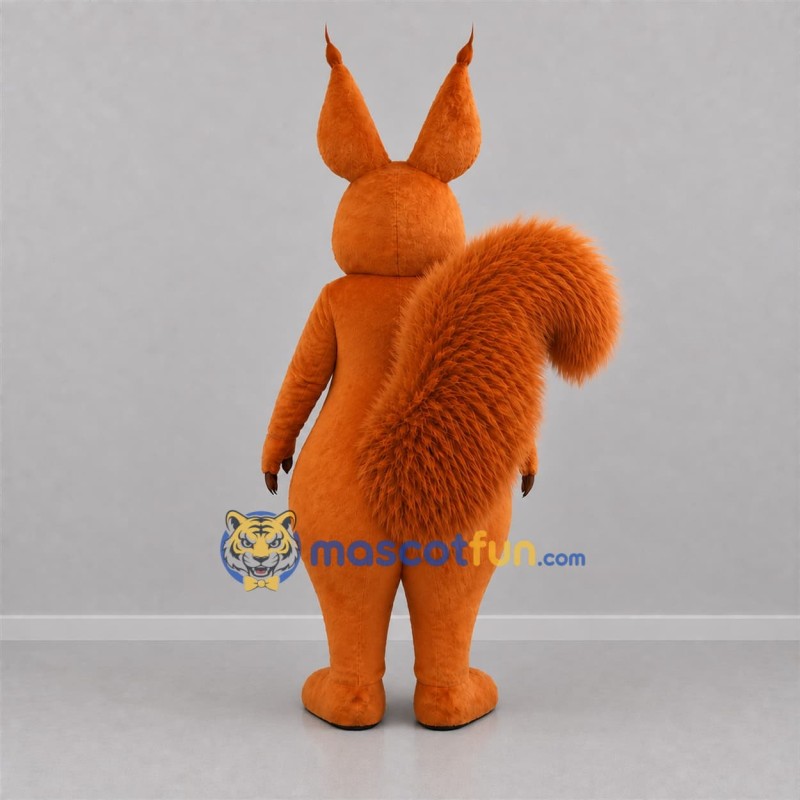 Custom Orange and White Squirrel Mascot Costume Adult Full Body Suit for Nature Events Custom Orange and White Squirrel Mascot Costume Adult Full Body Suit for Nature Events