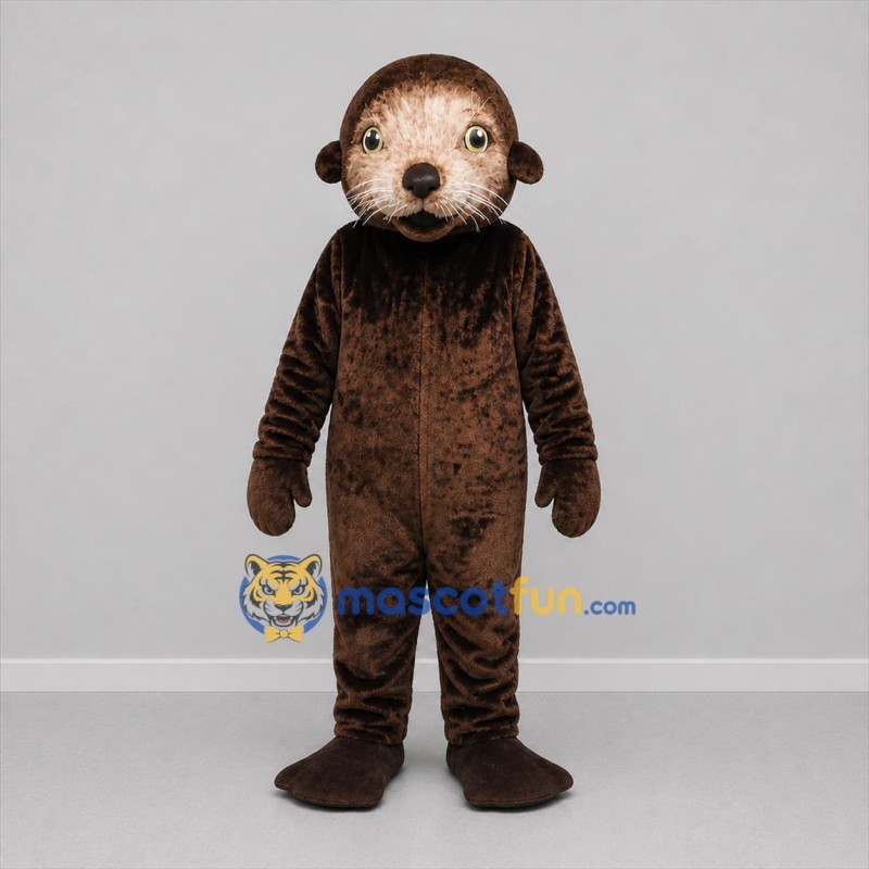 Custom Brown Otter Mascot Costume Adult Full Body Suit for Wildlife Events