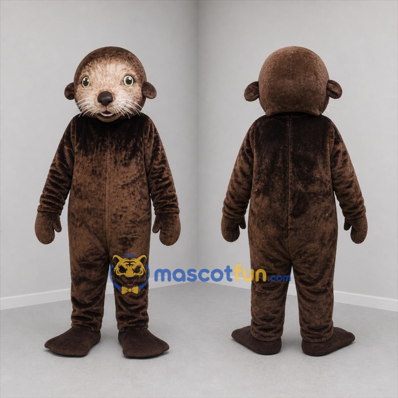 Custom Brown Otter Mascot Costume Adult Full Body Suit for Wildlife Events