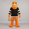 Custom Orange and Black Eagle Mascot Costume Adult Full Body Suit for Sports Events