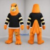 Custom Orange and Black Eagle Mascot Costume Adult Full Body Suit for Sports Events