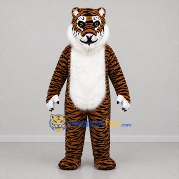 Custom Brown and White Tiger Mascot Costume Adult Full Body Suit for Zoo Events