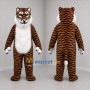 Custom Brown and White Tiger Mascot Costume Adult Full Body Suit for Zoo Events