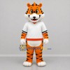 Custom Orange and White Tiger Mascot Costume Adult Full Body Suit for Sports Events