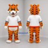 Custom Orange and White Tiger Mascot Costume Adult Full Body Suit for Sports Events
