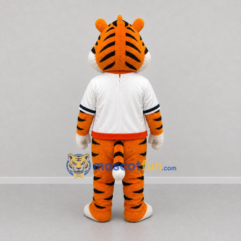 Custom Orange and White Tiger Mascot Costume Adult Full Body Suit for Sports Events