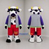 Custom White and Purple Bull Mascot Costume Adult Full Body Suit for Community Events
