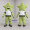 Custom Green and White Star Mascot Costume Adult Full Body Suit for School Events