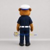 Custom Brown and Navy Blue Uniformed Bear Mascot Costume Adult Full Body Suit for Community Events