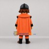 Custom Orange and Black Knight Mascot Costume Adult Full Body Suit for Medieval Festivals