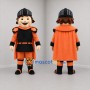 Custom Orange and Black Knight Mascot Costume Adult Full Body Suit for Medieval Festivals