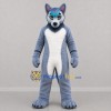 Custom Gray and White Husky Dog Mascot Costume Adult Full Body Suit for Costume Parties