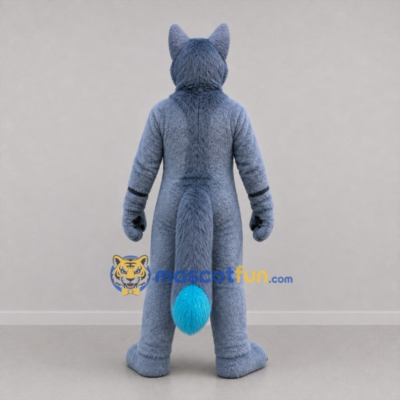 Custom Gray and White Husky Dog Mascot Costume Adult Full Body Suit for Costume Parties