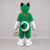 Custom Green and White Husky Dog Mascot Costume Adult Full Body Suit for Sports Events