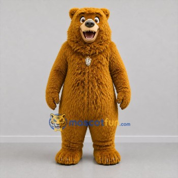 Custom Brown Bear Mascot Costume Adult Full Body Suit for Wildlife Events