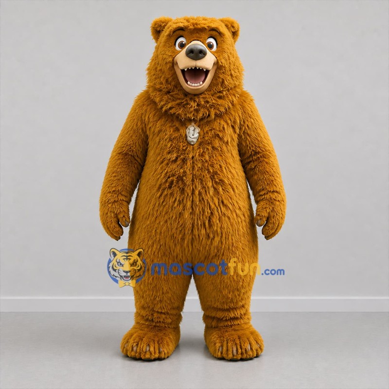 Custom Brown Bear Mascot Costume Adult Full Body Suit for Wildlife Events