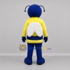 Custom Blue and Yellow Bee Mascot Costume Adult Full Body Suit for Sports Events