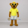 Custom Brown and Yellow Beach Bear Mascot Costume Adult Full Body Suit for Summer Events