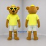 Custom Brown and Yellow Beach Bear Mascot Costume Adult Full Body Suit for Summer Events