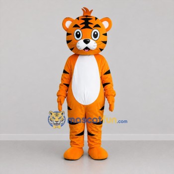 Custom Orange and White Tiger Mascot Costume Adult Full Body Suit for Zoo Events
