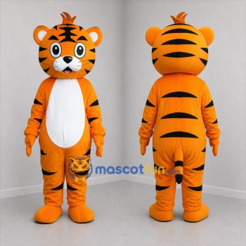 Custom Orange and White Tiger Mascot Costume Adult Full Body Suit for Zoo Events